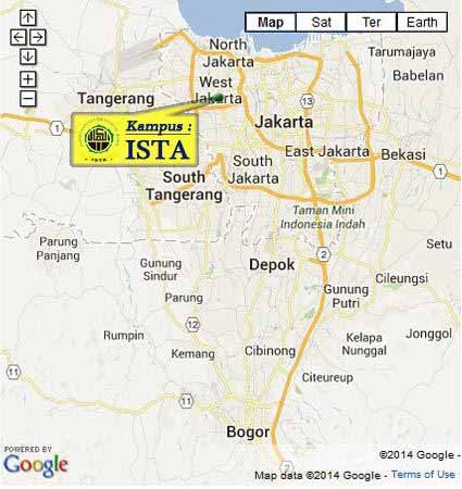 Lokasi Kampus (Google Map) ISTA Jakarta Nomor